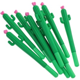 Toyvian Pack of 10 Cactus Pens, Ink Pens, Children's Writing Pens, Ballpoint Pens, 0.5 mm Gel Pens, Gel Pens, Easter Party Bags, Boys, Girls, Students, Mexico Decoration