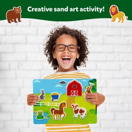 Skillmatics Sand Art Activity - Animals, Create & Stick 50+ Colorful Stickers, Creative Craft Kits & Supplies for Kids, Gifts for Girls & Boys Ages 4, 5, 6, 7, 8, 9, 10