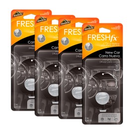 Armor All Car Air Freshener and Purifier - Odor Eliminator for Cars & Truck, Freshfx New Car, 0.08 Fl Oz Diffuser, Pack of 4, 18595-4PK