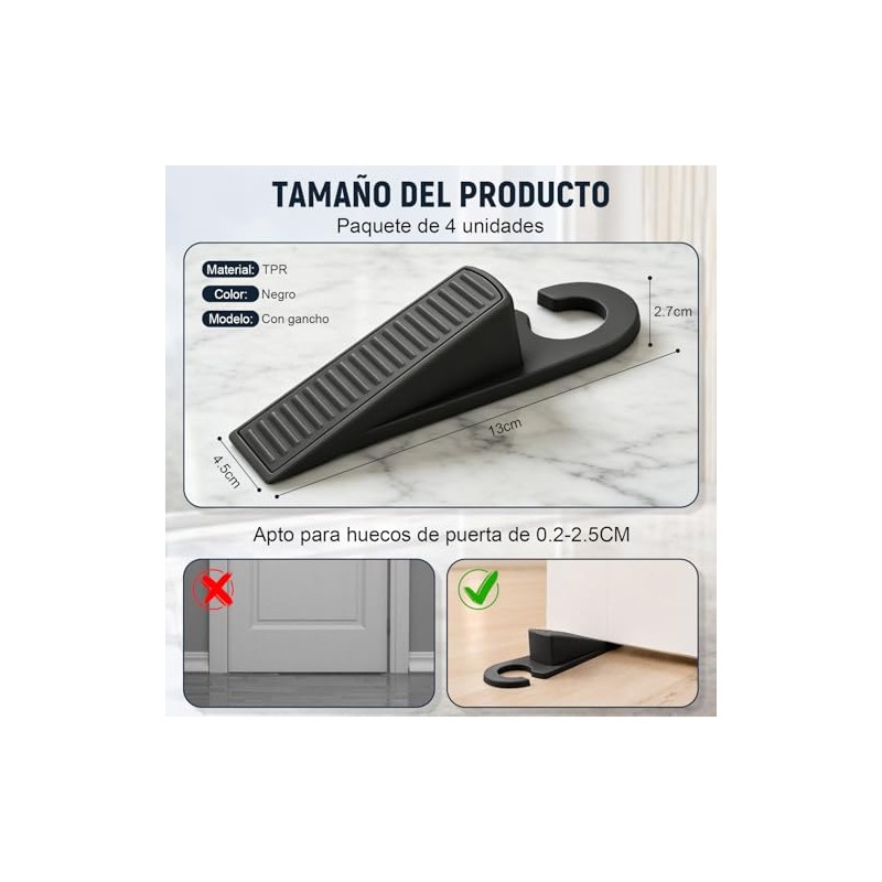 Topes para Puerta, 4 Piezas Protector de Puertas casa con