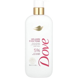 Dove Exfoliating Body Wash Melanin Even Tone Promotes Even Skin Tone 5% pro-ceramide serum with BHA 18.5 oz