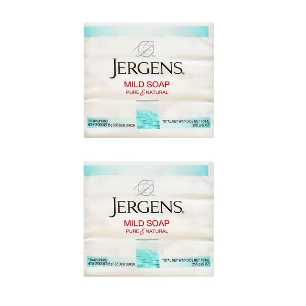 Jergens Mild Soap 3 Bars 3 oz ea (Pack of 2)