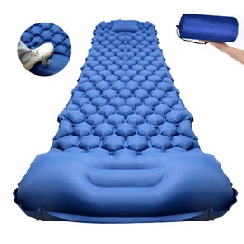 JOLIGAEA Isomatte Camping Selbstaufblasbare, Ultraleichte Luftmatratze mit Eingebauter Pumpe, Luftmatratze Ultralight Aufblasbare mit integrierten Kissen Faltbare für Outdoor, Reise, Wandern, Strand