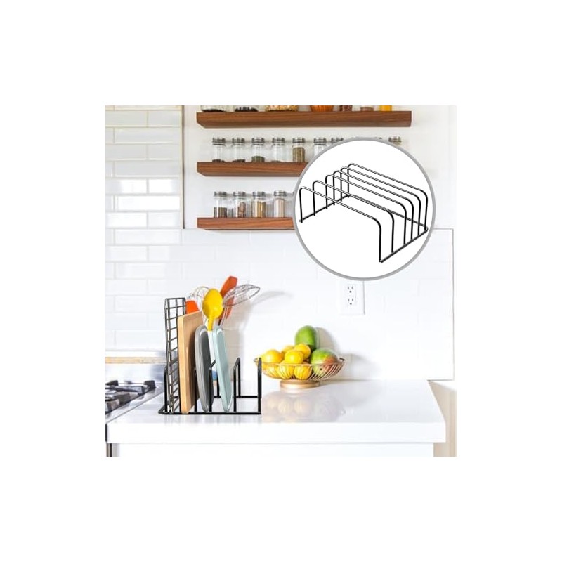 Chopping Board Holder with 5 Compartments, Chopping Board Holder, Kitchen