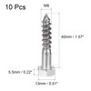 sourcing map Hex Lag Screws, M8 x 40mm 304 Stainless