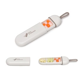 YXCHUA Tablettenbox 3 Fächer Tägliche Pillendose，Morgens Mittags Abends Mode Reise Klein Pillenbox,Reise Medikamentenbox，Pillen Organizer，Pillenbox für Vitamine(Weiß)