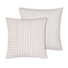 PurpleEssences Double Pin Striped Patchwork Farmhouse Pillow Covers Set of