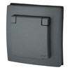 Flush-Mounted Socket IP44, All-in-One, Series ET-1 Anthracite