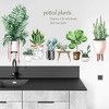 ZARROUEA Plant Wall Sticker Flower Green Leaves Green Potted Plant