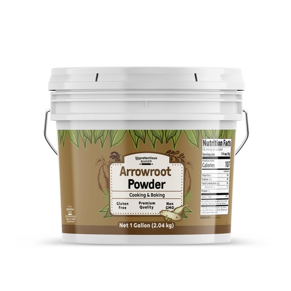 Unpretentious Arrowroot Powder, 1 Gallon, Raw, Non-GMO & Gluten-Free, Paleo Friendly