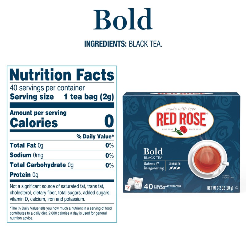 Red Rose Bold Black Tea Specially Blended Strong Tea with