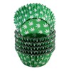 Green Foil Cupcake Liner with Leaf Design