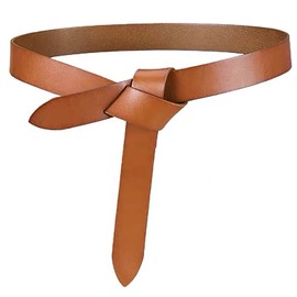 1 Pack Genuine Leather Belt for Women Tie a Knot Full Grain Leather Waist Belt Vintage Irregular Waist Belt for Dress Coat Clothing Accessories Color-F