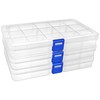 DARUITE 15 Grids Craft Storage Boxes with Compartments, Plastic Bead