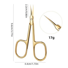Stainless Steel Straight Beauty Scissors, Multifunctional Nail Tools for Facial Hair, Manicure, Moustache, Eyebrow, Eyelash, Nose, Ear, Cuticle and Dead Skin - Color: Multicolor, Specification: one-size