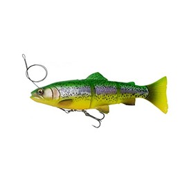 Savage Gear 4D Line Thru Trout - Rubber Trout Rubber Fish Colour: Firetrout, Length / Weight / Swimming Behavior : 20 cm / 98 g / Moderately Sinking