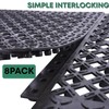 BESEA 8-Pack Interlocking Rubber Floor Mats, 21.6" Shock-Absorbing, Anti-Fatigue Tiles,