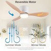 GESUM 42" Flush Mount Ceiling Fan Light with 3 Colors,