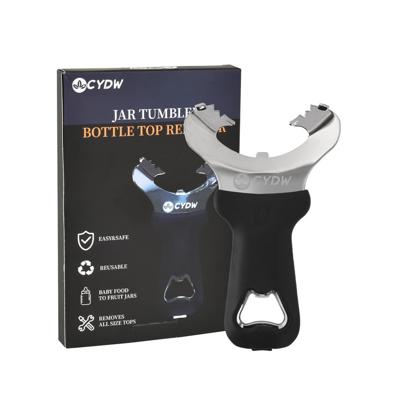 CYDW Mason Jar Opener Tool with Soft Touch Handle, No