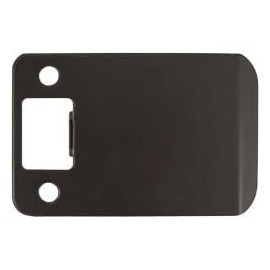 Round Corner Extended Lip Strike Plate, 2-1/4" x 3", (3-1/2" Overall Length), Oil-Rubbed Bronze by Stone Harbor Hardware