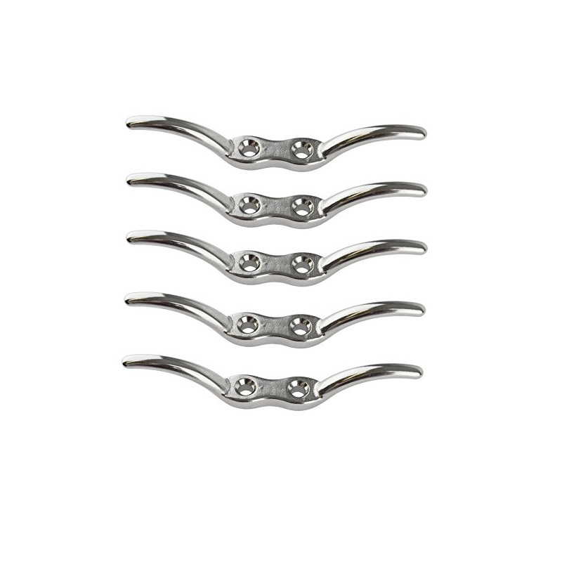 AB Tools Rope Cleat 4-1/2" Stainless Steel Marine Grade 5