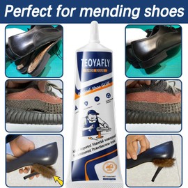 3.7oz Shoe Glue Sole Repair,Slow-Drying Transparent Shoe Repair Glue,Waterproof,Non-Hardening Glue for Shoes Repair Soles,TEOYAFLY Professional Glue for Shoes for Repairing Worn Shoe,Leather,Boots,etc