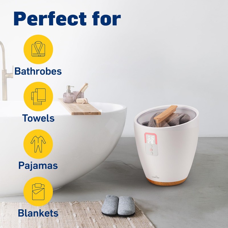Live Fine Towel Warmer | Bucket Style Luxury Heater with