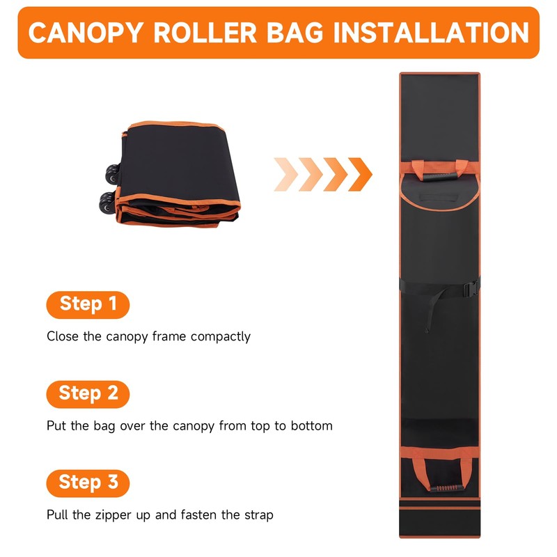 10 x 10 x 62in Canopy Bag Replacement with Roller
