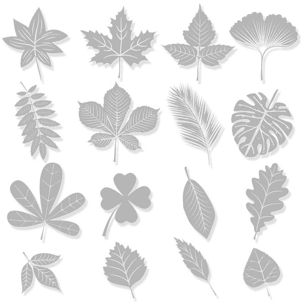 Haohai 48 PCS Large Size Anti-Collision Window Clings, Assorted Leaf