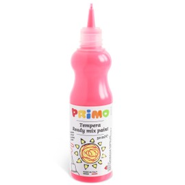 PRiMO Tempera Paint Bottle, 50ml, Fluorescent Pink, Non-Toxic, Ergonomic, For Young Artists