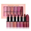 Petansy Lipstick Set 6 Colors Matte Durable Waterproof Velvet Smooth
