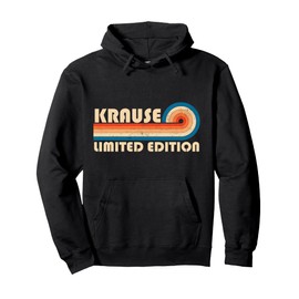 KRAUSE Surname Retro Vintage 80s 90s Birthday Reunion Pullover Hoodie