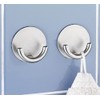 Wenko 4466190100 Wall hook Rondo Matt selfadhesive, Metal Stainless steel,