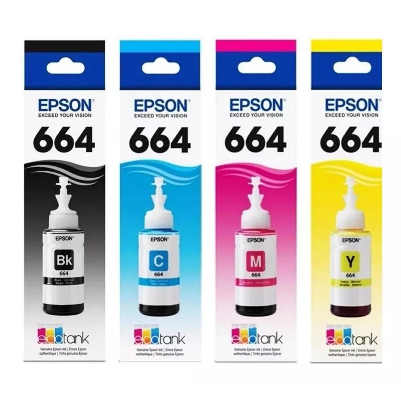 Epson Pack 6 Botella Tinta Epson 664 3 Negras +