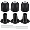 Metal Matte Black Shower Knobs 3 Piece Replacement and Flange