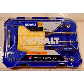 Kobalt New Kobalt 65-PC SAE & Metric Polished Chrome Mechanics Tool Set w/ Case