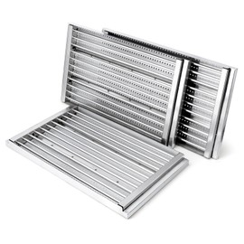 Adviace Grill Replacement Parts for Charbroil 463242716 463257520 463242715 463276016, G533-2200-W1 G541-0016-W2 Stamped Stainless Steel Cooking Grate & Infrared Emitter Set for Char-Broil 463242716