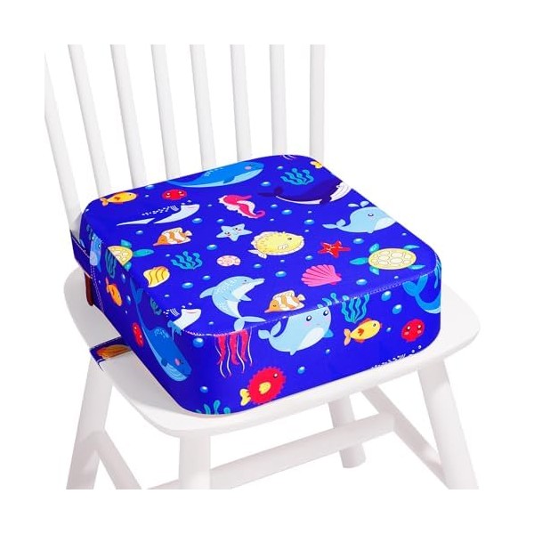 TOTIDYH SitzerhöHung Stuhl Kind, Tragbare Rutschfestes Sitzkissen Kinder, Waschbar SitzerhöHung