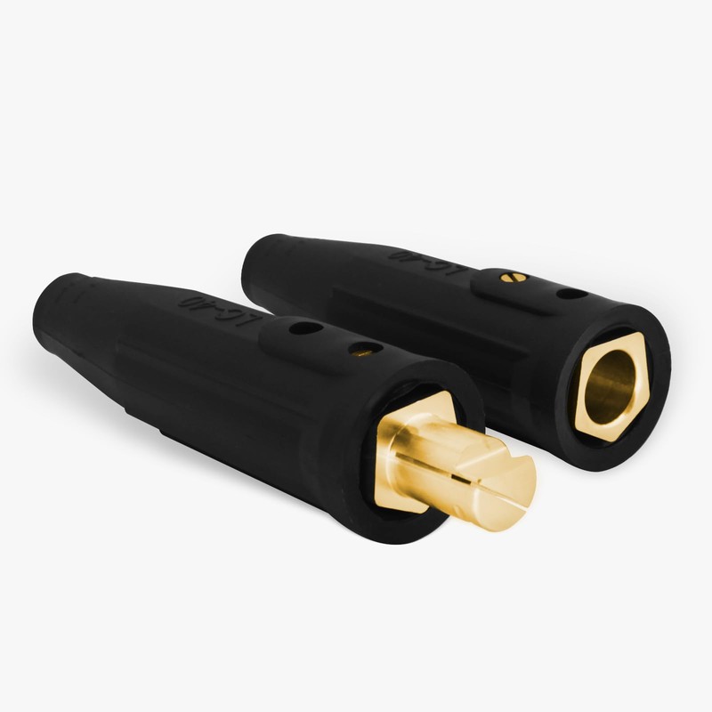 RX WELD LC40 Cable Connector Set, Includes Black Male and