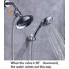 100% Solid Metal Shower Arm Diverter Valve for Hand Held