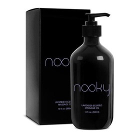 스위트 아몬드 오일이 함유된 누키 마사지 오일, 16온스 마사지용 (라벤더) Nuki Massage Oil with Sweet Almond Oil, 16 oz for Massage (Lavender) [Coconut]