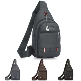 Bolso Cruzado En El Pecho,Para Hombre Y Mujer Con Bolsillos Dobles,Riñonera Impermeable Con Manos Libres,Adecuado Para Deportes Al Aire Libre,Correr Y Viajar (Negro)