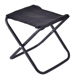 Perfeclan Camping Stool Seat Mini Portable Lounger Footrest Camping Chair Footstool Foldable Footstool for Lounge Travel Fishing Silver Grey