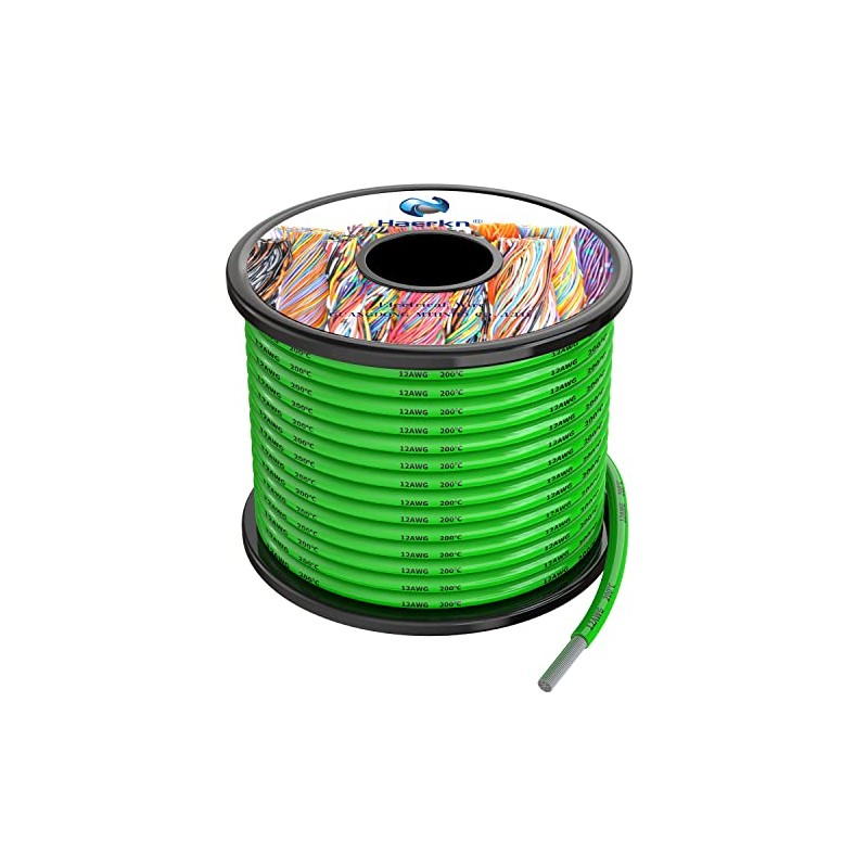 3.3mm² 12awg Silicone Electrical Wire Cable Green 30FT 12 Gauge
