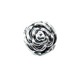 Paracord Planet Antique Silver Rose Beads for DIY Jewelry Available in Single, 5, 10 and 20 Packs (20 Pack)