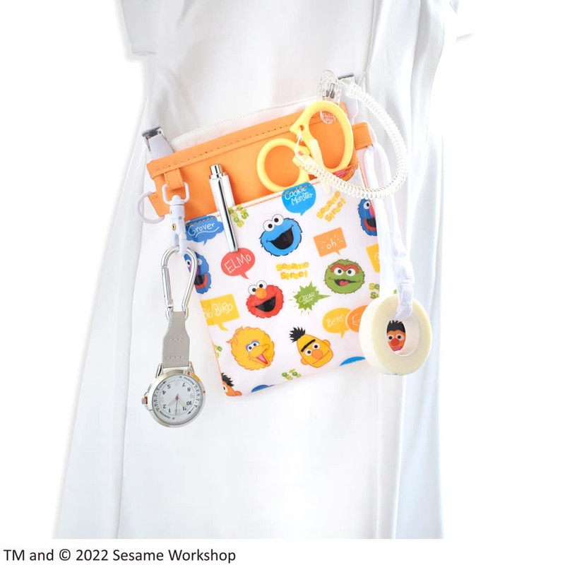 Sesame Street ST-ZSS0006 3-Way Soft Pen Pouch, Orange