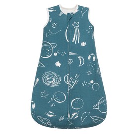 ZIGJOY Baby Sleeping Bag 1.5 TOG Sleeping Bag 6-12 Months Baby Sleep Bag Toddler Wearable Blanket with 2-Way Zipper for All Seasons, Blue Planet, M