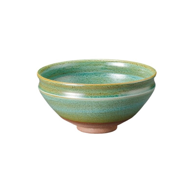 Matcha Bowl, Green Crystal, Kyo-Shaped Matcha Bowl, Ceramic, Mino Ware,
