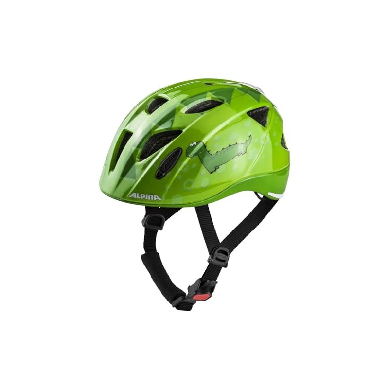 ALPINA Unisex - Children, XIMO FLASH cycling helmet, green dino,
