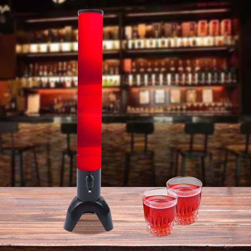 Beer Tower Dispenser 3L/100oz Clear Beverage Dispenser with Spigot &